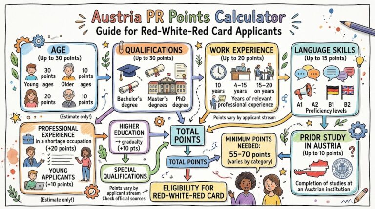Pr Point System Table Austria PR Points Calculator Guide for Red-White-Red Card Applicants ...